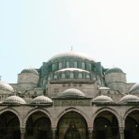 Suleymaniye Camii - Exterior: Mosque Courtyard; Facing Northwest