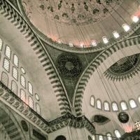 Suleymaniye Camii - Interior: Central Prayer Hall; Pendentives; Lunette; Shield Windows; Inscriptions