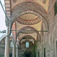 Suleymaniye Camii - Exterior: Complex Courtyard; Covered Portico; Domed Bays 