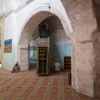 Fethiye Camii - Interior: Central Prayer Hall, South Aisle, Minbar, Support Piers, Mihrab Niche in Background