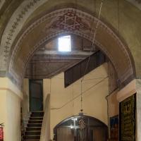 Gul Camii - Interior: Narthex, Gallery Stairs; Arch