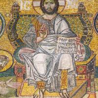 Hagia Sophia - Interior: Imperial Gate Mosaic Detail; Christ Pantokrator