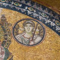 Hagia Sophia - Interior: Imperial Gate Mosaic Detail, Archangel Gabriel