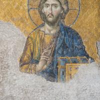 Hagia Sophia - Interior: Deesis Mosaic Detail, Christ, South Upper Gallery