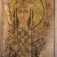 Hagia Sophia - Interior: Comnenus Mosaic Detail, Alexius I Comnenus, Eastern Wall of Southern Gallery