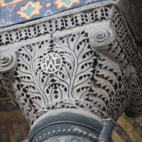 Hagia Sophia - Interior: Southwest Gallery Column Capital Detail, Monogram