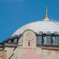Hagia Sophia - Exterior: Central Dome Detail from Southwest