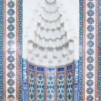 Ivaz Efendi Camii - Interior: Mihrab Niche, Muqarnas, Iznik Tilework