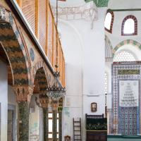 Ivaz Efendi Camii - Interior: Northeast Side Aisle, Central Prayer Hall, Mihrab Niche, Qibla Wall