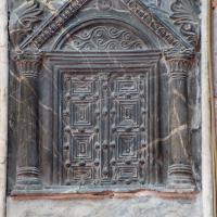 Kalenderhane Camii - Interior: Marble Ornamentation Above Esonarthex Entrance Columns