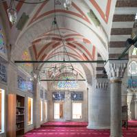 Kilic Ali Pasha Camii - Interior: Prayer Space, Facing Southeast Qibla Wall, Northern Side Aisle, Pier, Columns, Muqarnas