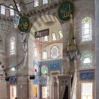 Kilic Ali Pasha Camii - Interior: Central Prayer Area, Minbar, Mihrab, Roundels, Qibla Wall