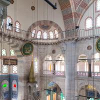 Kilic Ali Pasha Camii - Interior: Gallery View of South Corner, Minbar, Pier, Columns