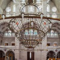 Mihrimah Sultan Camii - Interior: Central Prayer Hall, Facing Entrance in Northwest