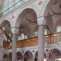 Mihrimah Sultan Camii - Interior: Facing North, Northeast Side Aisle, Columns, Gallery