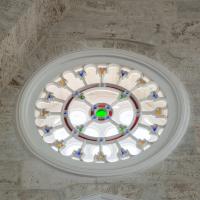 Mihrimah Sultan Camii - Interior: Qibla Wall, Window Detail, Stained Glass
