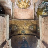 Pammakaristos Church - Interior: Apse Detail, Christ Hyperagathos Mosaic, Mosaic Panels, Central Dome Depicting Christ Pantocrator