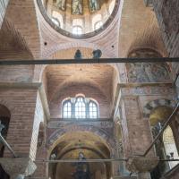 Pammakaristos Church - Interior: Central Dome, Pendentives, Vaulting, Apse, Column Capital Details, Baptism of Christ Mosaic