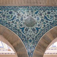 Rustem Pasha Camii - Interior: Iznik Tilework Detail; Spandrel Detail
