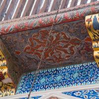 Rustem Pasha Camii - Interior: Northwestern Entrance, Spandrel Detail; Iznik Tilework