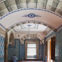 Rustem Pasha Camii - Interior: Gallery, Facing Southeast; Iznik Tilework