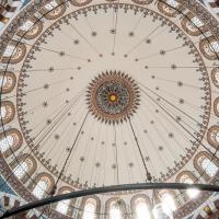 Rustem Pasha Camii - Interior: Dome Detail; Inscription; Pendentives; Roundels