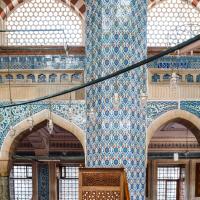 Rustem Pasha Camii - Interior: Support Pier Detail; Iznik Tilework