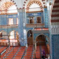 Rustem Pasha Camii - Interior: Gallery View of Central Prayer Hall, Muezzin's Tribune, Southwest Gallery, Southwest Side Aisle