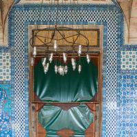 Rustem Pasha Camii - Exterior: Main Entrance Portal; Inscription; Iznik Tilework