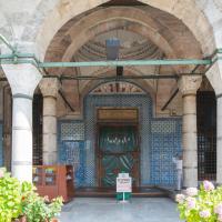 Rustem Pasha Camii - Exterior: Main Entrance; Iznik Tilework Panels; Double Portico