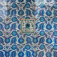Rustem Pasha Camii - Exterior: Northwestern Facade Detail, Iznik Tile Panel Detail