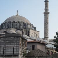 Rustem Pasha Camii - Exterior: North Complex Elevation; Minaret; Marketplace