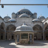 Sehzade Camii - Exterior: View of Courtyard and Eastern Elevation