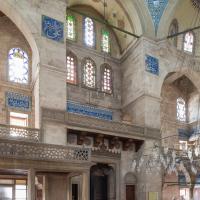 Sokullu Mehmed Pasha Camii - Interior: Central Prayer Hall; Main Entrance; Gallery; Womens' Prayer Area; Pendentive; Inscriptions