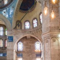 Sokullu Mehmed Pasha Camii - Interior: Northeast Gallery Facing West; Support Piers, Half-Dome