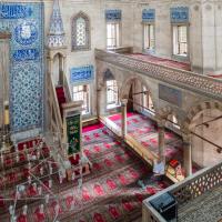 Sokullu Mehmed Pasha Camii - Interior: View of Central Prayer Hall, Minbar, Southwest Gallery From Northwest Gallery
