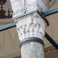 Suleymaniye Camii - Exterior: Courtyard Arcade Detail, Muqarnas Column Capitals