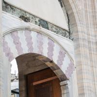 Suleymaniye Camii - Exterior: Southwest Courtyard Entrance, Variegated Marble Archway