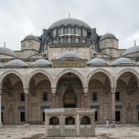 Suleymaniye Camii - Exterior: Northwestern Mosque Elevation from Courtyard
