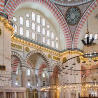 Suleymaniye Camii - Interior: Central Prayer Hall, Southwest Elevation