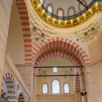 Suleymaniye Camii - Interior: Western Corner; Pointed-Arch Windows; Muqarnas Transition Zones