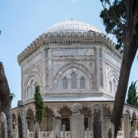 Suleymaniye Camii - Exterior: Southeast Complex; Cemetery;  Tomb of Sultan Suleiman I