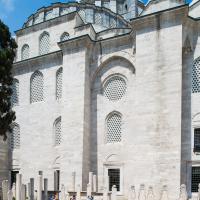 Suleymaniye Camii - Exterior: Cemetery; Southeast Mosque Facade