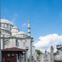 Suleymaniye Camii - Exterior: Cemetery; Southeast Mosque Elevation