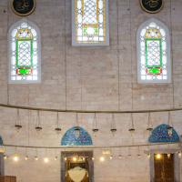 Sultan Selim Camii - Interior: Facing Northeast; Roundels; Inscriptions; Stained Glass