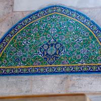 Sultan Selim Camii - Interior: Southwest Elevation, Iznik Tile Lunette Detail