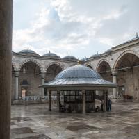Sultan Selim Camii - Exterior: Mosque Courtyard; Ablution Fountain