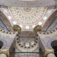 Yeni Camii - Interior: Northwest Gallery; Northwest Half-Dome; Roundels Bearing Calligraphic Inscriptions
