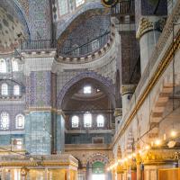 Yeni Camii - Interior: Central Prayer Hall Facing Southwest Entrance