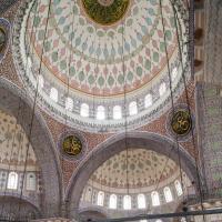 Yeni Camii - Interior: View of Central Dome, Support Domes, from Southwest Gallery